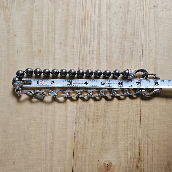 Swarovski Crystal Lized Black and Silver-toned Alloy Necklace - Picture 7 of 7